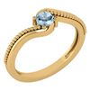 Image 1 : Certified 0.50Ctw Genuine Aquamarine 14K Yellow Gold Ri