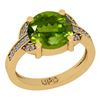 Image 1 : Certified 2.75 Ctw I2/I3 Peridot And Diamond 10K Yellow