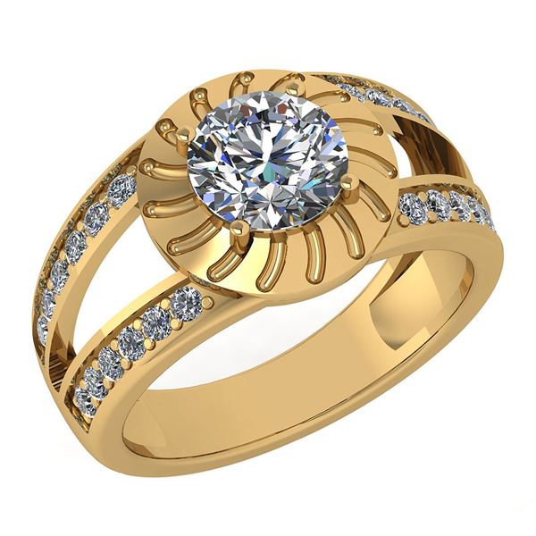 Certified 1.58 Ctw Diamond Wedding/Engagement Style 14K