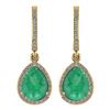Image 1 : Certified 4.35 Ctw Emerlad And Diamond Wedding/Engageme