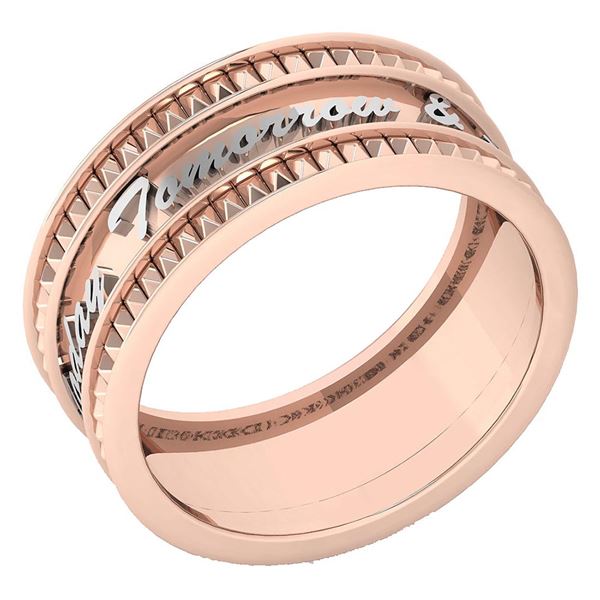 18K Rose Gold A Unique Promise Band With Engraving Bein