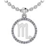 Image 1 : Certified 0.14 Ctw SI2/I1 Diamond 14K White Gold Zodiac