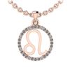 Image 1 : Certified 0.16 Ctw SI2/I1 Diamond 14K Rose Gold Zodiac