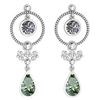 Image 1 : Certified 5.18 Ctw Green Amethyst And Diamond SI2/I1 Da