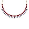 Image 1 : Certified 45.30 Ctw Ruby & Blue Sapphire And Diamond VS