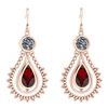 Image 1 : Certified 5.18 Ctw Garnet And Diamond SI2/I1 Dangling E