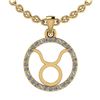 Image 1 : Certified 0.16 Ctw SI2/I1 Diamond 14K Yellow Gold Zodia