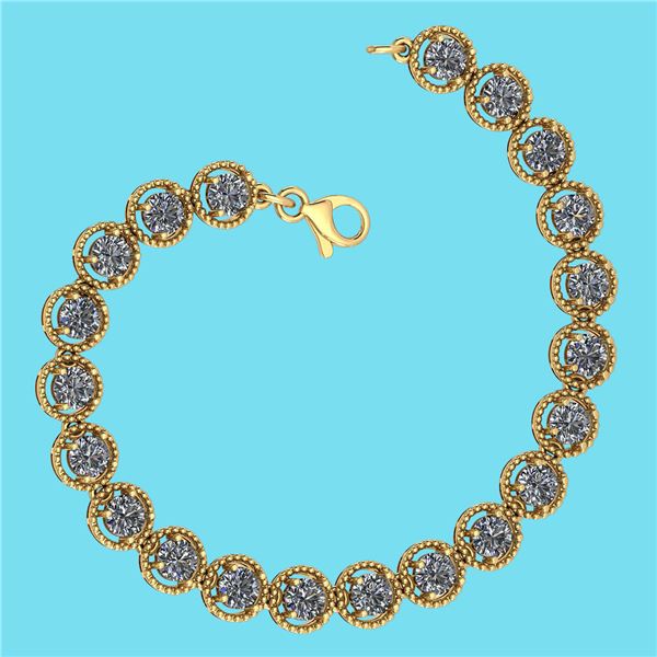 Certified 5.25 Ctw SI1/I2 Diamond Ladies Fashion 18K Ye