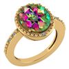 Image 1 : Certified 2.56 Ctw Mystic Topaz And Diamond VS/SI1 Ring