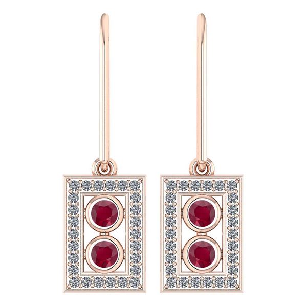 Certified 0.63 Ctw Ruby And Diamond Wedding/Engagement