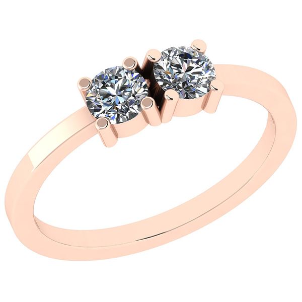 Certified 0.15 Ctw Diamond I1/I2 10k Rose Gold Twisted