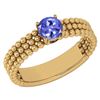 Image 1 : Certified 0.50 Ctw Tanzanite Solitaire 14K Yellow Gold