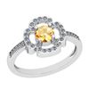 Image 1 : Certified 0.68 Ctw I2/I3 Citrine And Diamond 10K White