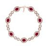 Image 1 : Certified 6.78 Ctw I2/I3 Ruby And Diamond 14K Rose Gold