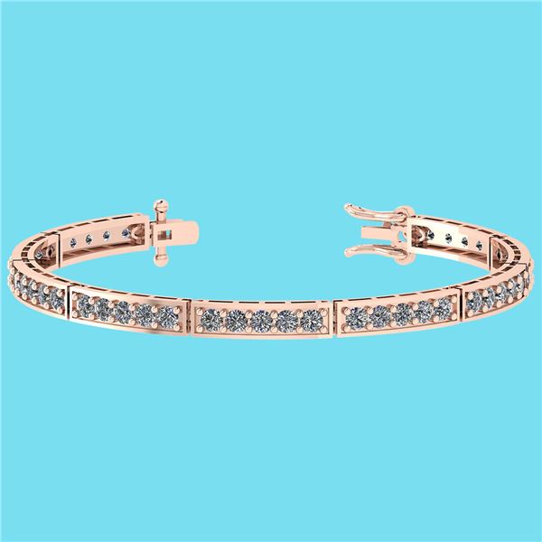 Certified 4.50 Ctw Diamond SI2/I1 Prong Set 14K Rose Go