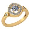 Image 1 : Certified 0.59 Ctw Diamond 14K Yellow Gold Promise Ring