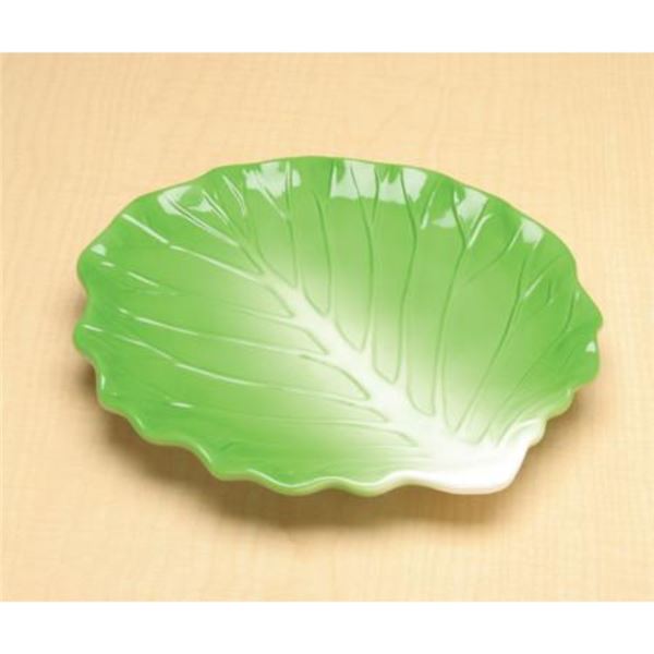 LG. GREEN CABBAGE PLATE