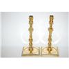 Image 1 : PR. 19TH CENT. ENGLISH BRASS CANDLESTICKS