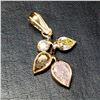 Image 1 : 14K FANCY COLOR DIAMOND(0.90CT,) DIAMOND(0.05CT) PENDANT