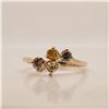 Image 1 : 10K FANCY COLOR DIAMOND(0.66CT) RING SIZE 7