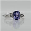 Image 1 : 14K NATURAL TANZANITE(1.2CT) DIAMOND(0.04CT) RING SIZE 6.25
