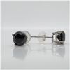 Image 2 : 14K BLACK DIAMOND(1.8CT) EARRINGS