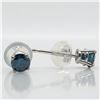 Image 1 : 14K BLUE DIAMOND(0.38CT) EARRINGS