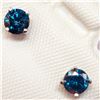 Image 2 : 14K BLUE DIAMOND(0.38CT) EARRINGS