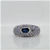 Image 1 : SILVER SAPPHIRE&TANZANITE(1.5CT) RING SIZE 6