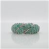 Image 1 : SILVER EMERALD(1.2CT) RING SIZE 6.75
