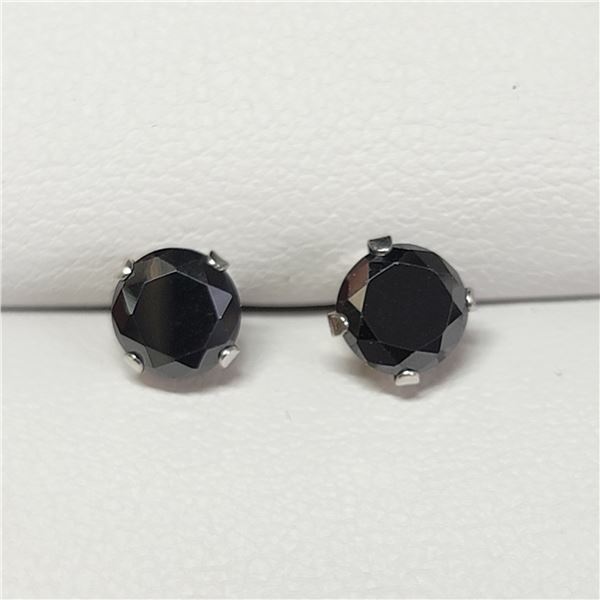 10K  BLACK MOISSANITE(1.9CT) EARRINGS