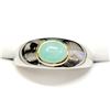 Image 1 : MENS SILVER SAKOTA EMERALD(1.3CT) RING SIZE 10