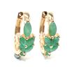 Image 1 : ROSEGOLD PLATED SILVER EMERALD (3.9CT) EARRINGS