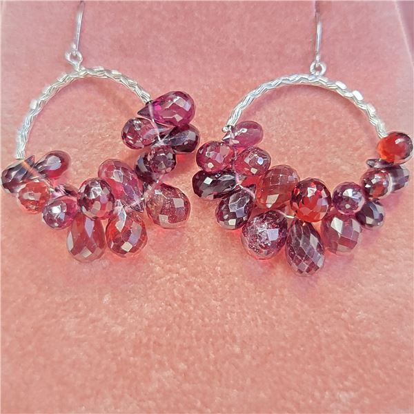 14K  GARNET EARRINGS