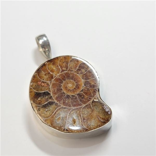 SILVER AMMONITE PENDANT