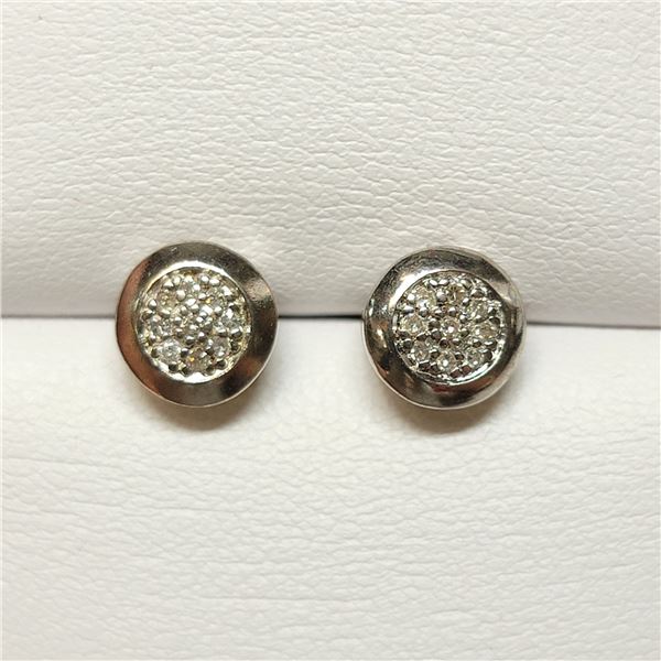 SILVER DIAMOND EARRINGS