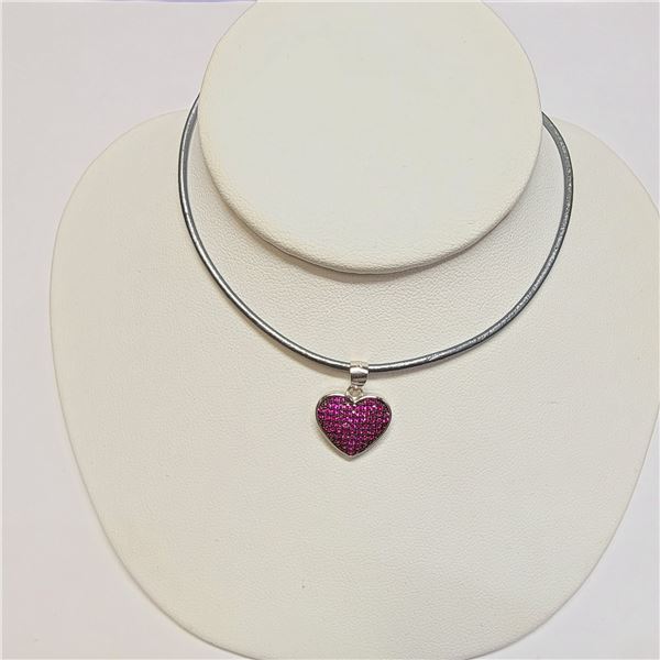 SILVER CZ NECKLACE 16"