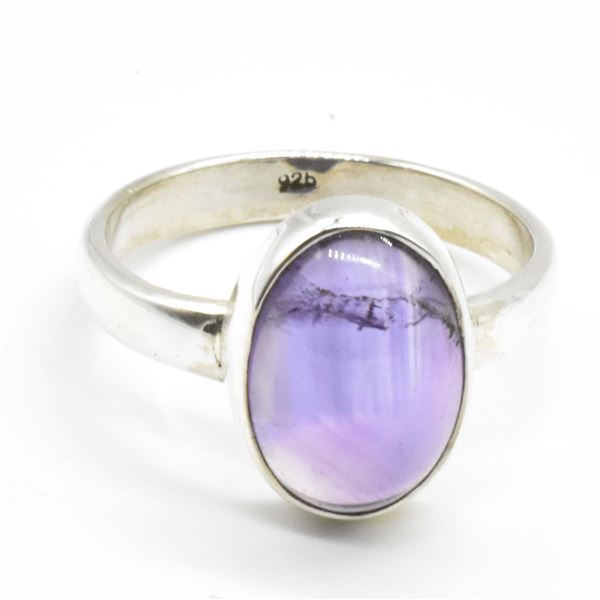 SILVER AMETHYST(5.75CT) RING SIZE 10