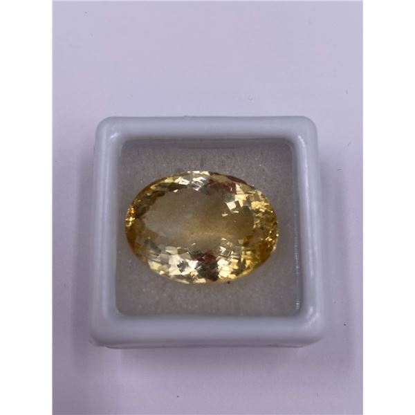 FANTASTIC BIG CITRINE MASTER CUT 20.71CT, 20.36 X 15.56 X 10.49MM, OVAL CUT, LOUPE CLEAN CLARITY,