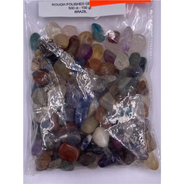 ROUGH TUMBLED GEMSTONES 500CT - 100G, BRAZIL