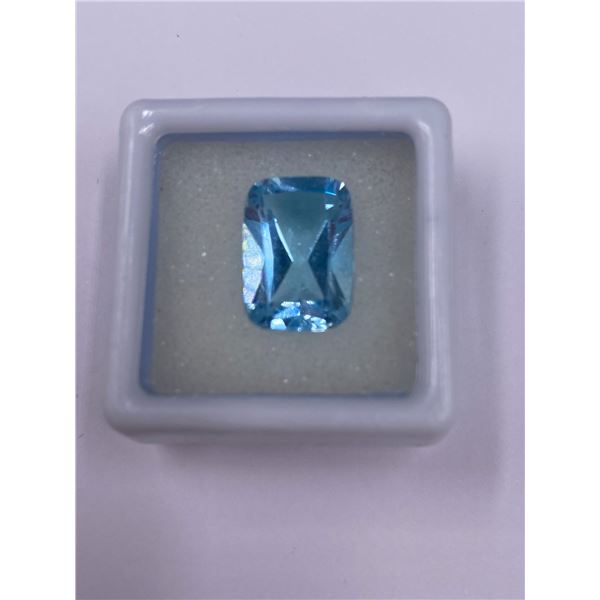 SWISS BLUE TOPAZ 9.04CT, 14.2 X 10.00 X 7.00MM, EMERALD CUT, IF LOUPE CLEAN CLARITY, BRAZIL
