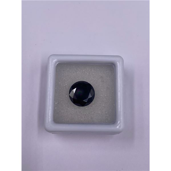 SPARKLING BLACK MOISSANITE 3.17CT, 10.04 X 5.72MM, BRILLIANT ROUND CUT, USA, UNTREATED