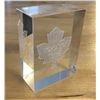Image 1 : Toronto Maple Leafs glass paperweight  6cm x 8cm x 3cm
