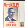Image 1 : Framed Maple Leafs Red Kelly Campaign Poster and Hockey Card, Frame Dimension 16" x 20"