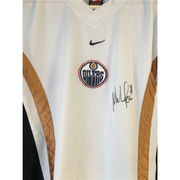 Marc Pouliot Player #78 Signed Oilers Hockey Jersey youth medium, Marc Pouliot Player #78, no C.O.A.