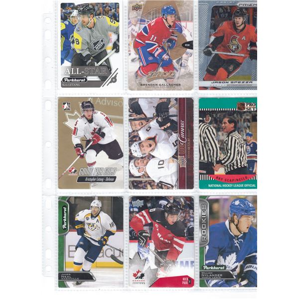 Eighteen Hockey Cards