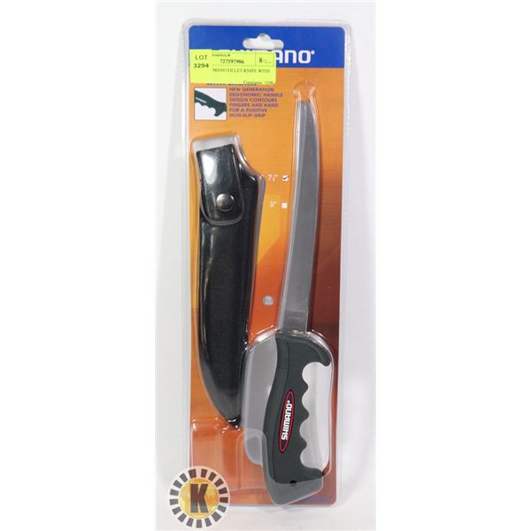 NEW SHIMANO 7.5"FILLET KNIFE WITH SHEATH