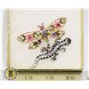Image 1 : SMALL DRAGONFLY + LIZARD BROOCH