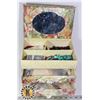 Image 1 : LARGE FLORAL BIRD BOX W/ CRYSTALS & STONES & MORE