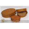 Image 1 : 3 BROWN OVAL-SHAPED STORAGE BOXES